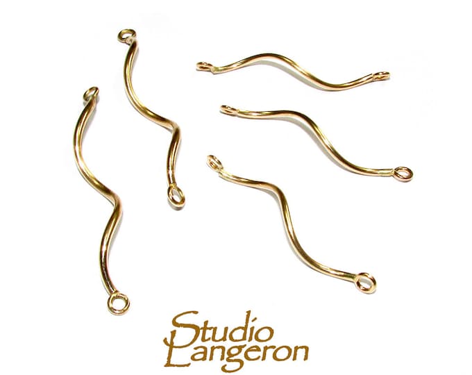14K Gold Filled Spiral Tube Link Component, tube link, tubes gold filled, tube, Jewelry making, tubes connectors, gold filled - 1 piece