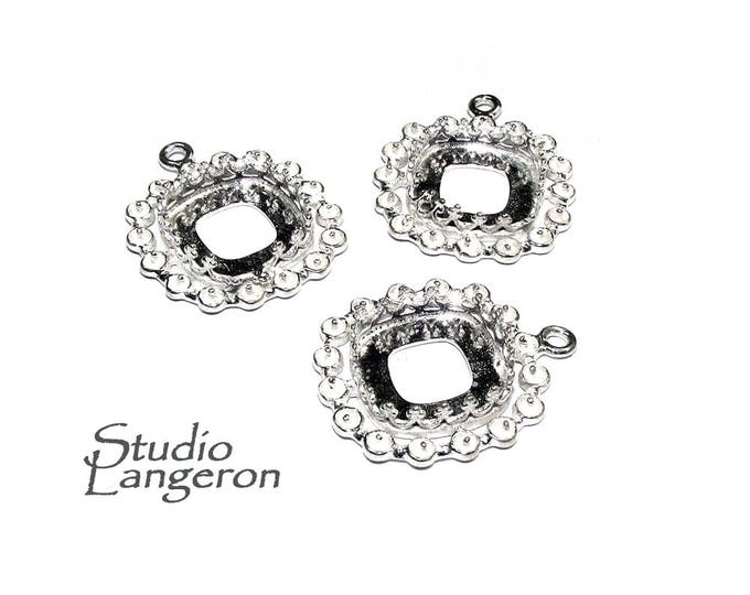 925 Sterling silver blank pendant size 12x12 mm, Base pendant, silver pendant, bezel cup, Jewelry making, setting, Sterling silver - 1 piece