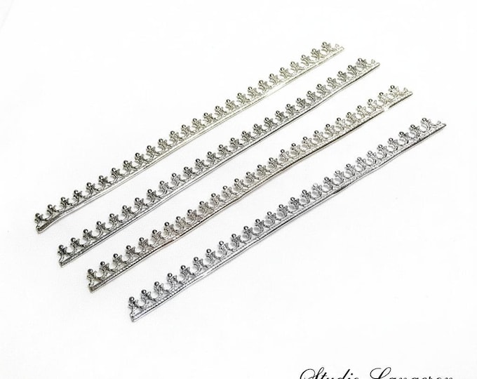 999 Fine silver Casted Bezel wire size 6.2x0.4 cm (2.4 inch), Gallery wire, Setting silver, Gallery pattern, Jewelry making - 1 piece