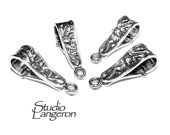 1 CIONDOLO GRANDE APERTO ARGENTO STERLING 925 PIZZICO CAUZIONE - Foto 7