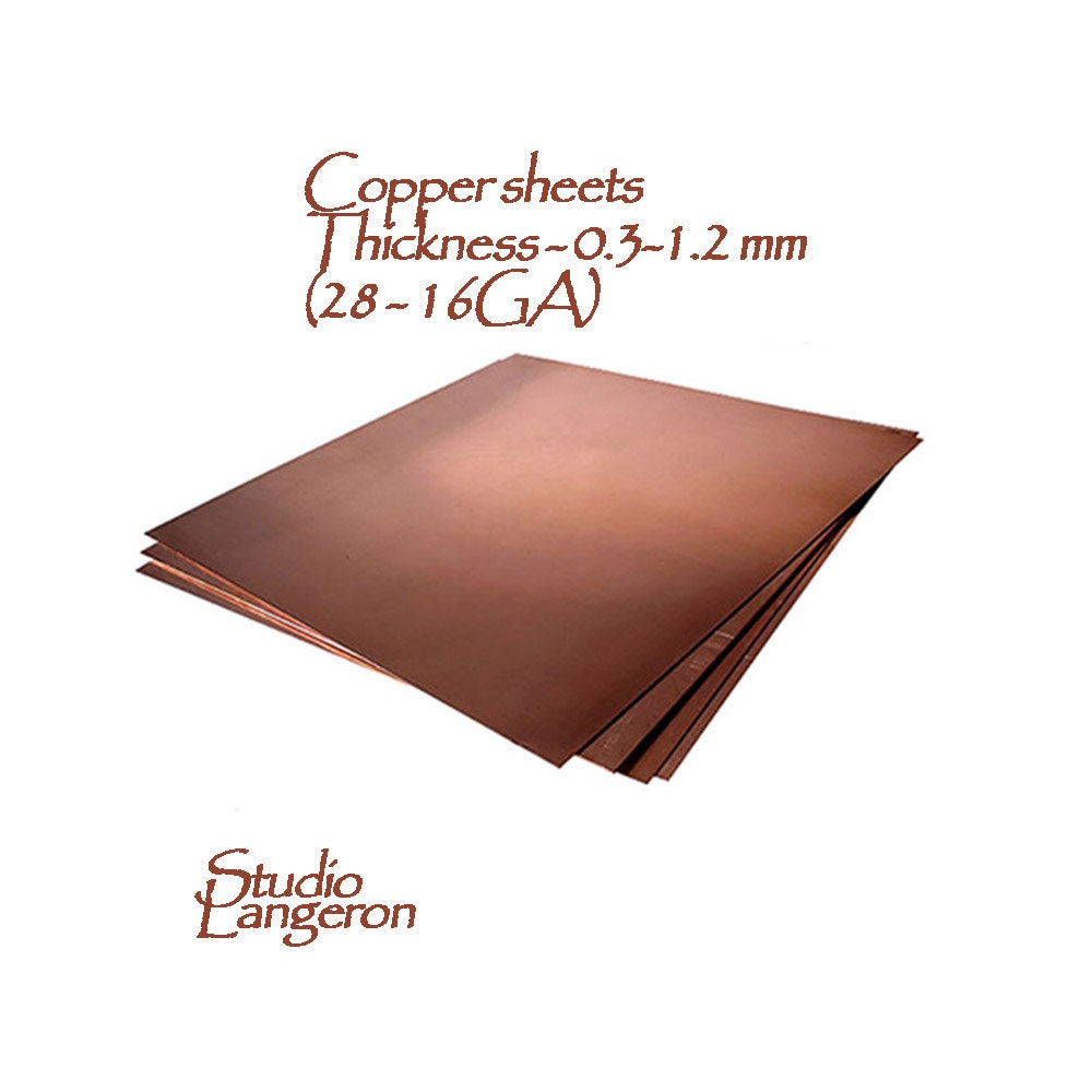 3' X 5' Copper Sheet Metal, Pure C110 Food Grade, Brand New, 16 Ounce 24  Gauge / 16 Oz / 22 Mil 