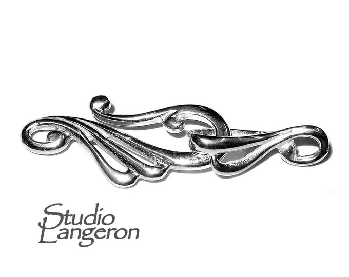 925 Sterling Silver Hook Eye Clasps, Silver clasp, Clasp, Clasps, Hook eye clasp, Clasps, Jewelry making, 925 Silver clasp - 1 piece