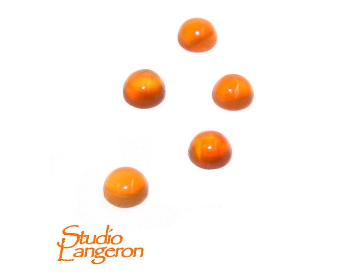 3 mm Carnelian Cabochon Natural Gemstone, Carnelian Gemstone, Natural gemstone, Round cabochon, Carnelian, Jewelry making  - 1 piece
