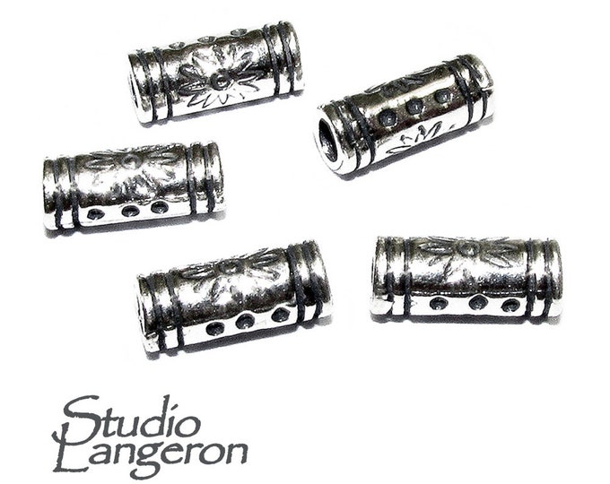 925 Sterling silver Bead Tubes size 10.0x2.2mm, tube beads, tube silver, tube bracelet, findings, tube necklace, Jewelry making - 1 piece