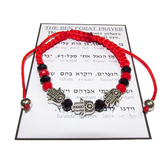 RED STRING amp Ben Porat PRAYER     bracelet kabbalah Success against  evil eye  eBay