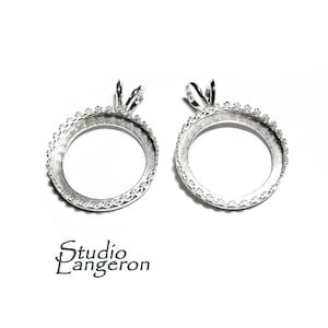 20 mm size 925 Sterling Silver blank pendant, Bezel cup, Jewelry making, Setting, Pendant mounting, Base pendant, Silver pendant - 1 piece