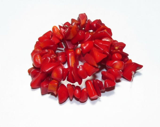 SALE!  Natural Stone coral beads irregular shape, loose beads 1 strand 41cm (16 inch) long, Natural Coral, Jewelry making - 1 strand