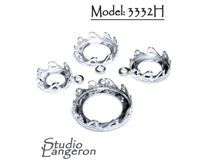 925 Sterling Silver Round Bezel Cups size 8.0 - 16.0mm, Pendants, Earrings, Setting, Silver bezel cup, Bezel cup, Jewelry making - 1 piece