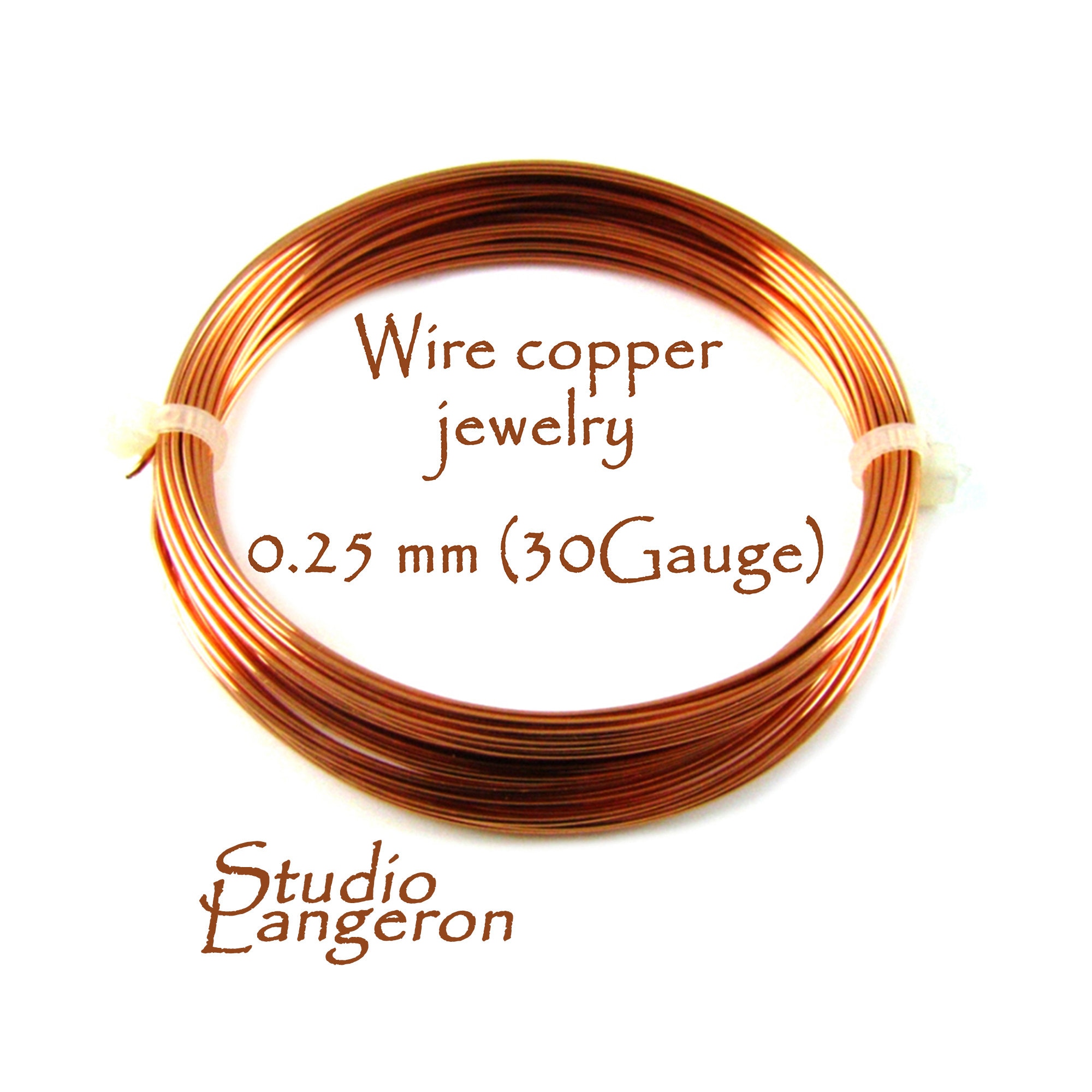 Copper Wire, Solid, 24 Gauge, German Made, Craft Wire, Wire, .5mm, 12  Meters, Priced per Spool 