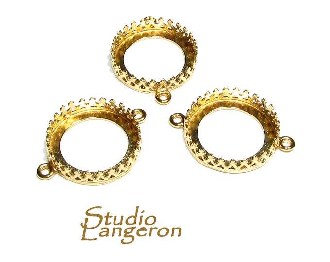 14 mm size 14K Yellow gold filled Round Bezel Cup, Bezel cup, Setting, Gold Filled bezel cup, Jewelry making, Gold Filled - 1 piece