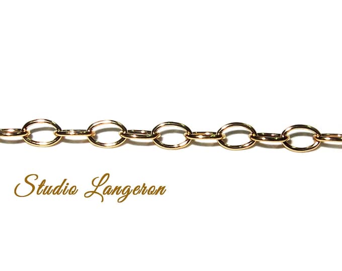 14/20 Yellow Gold-Filled 1.8mm Oval Chain, Gold filled chain, Jewelry making, Oval Chain, 14/20 Gold Filled - 1 Ft (30 cm)