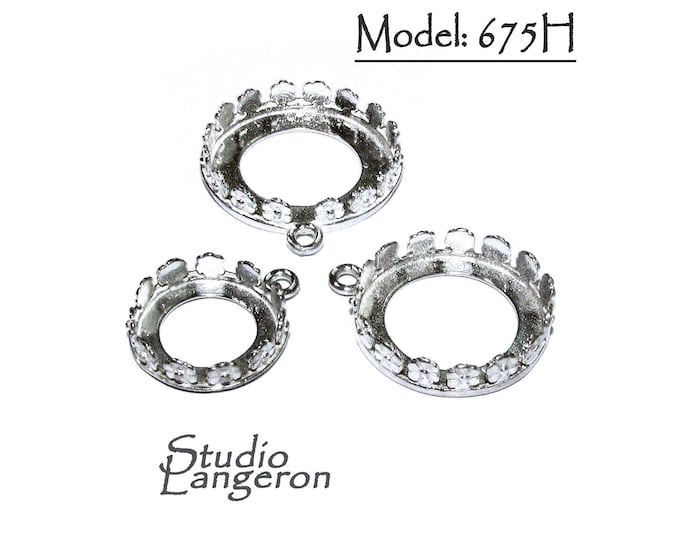 925 Sterling Silver Round Bezel Cups size 8-20 mm, Pendants, Earrings, Setting, Silver bezel cup, Bezel cup, Jewelry making - 1 piece