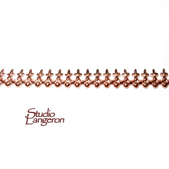 Natural Copper Gallery wire, Copper wire, Gallery pattern, Gallery ribbon, Wire, Setting, Jewelry making, Copper findings - 4 inch (10 cm)
