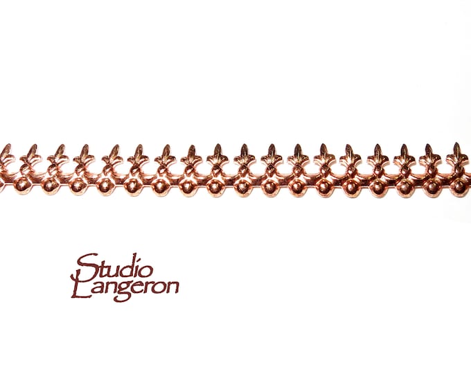 Natural Copper Gallery wire, Copper wire, Gallery pattern, Gallery ribbon, Wire, Setting, Jewelry making, Copper findings - 4 inch (10 cm)