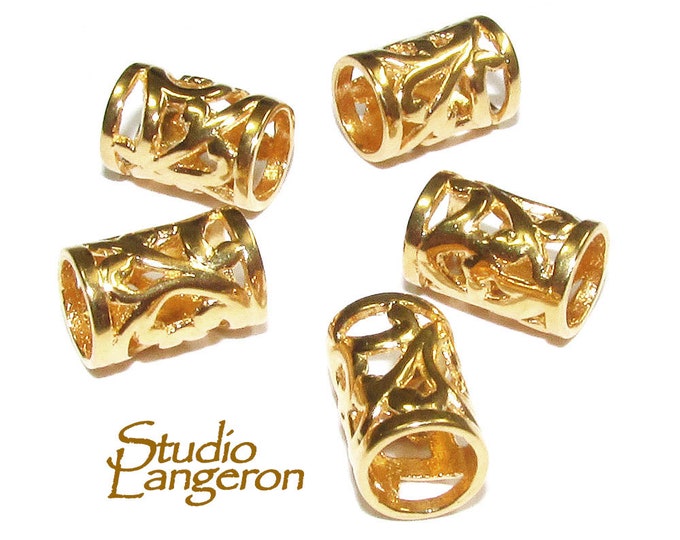 14K Gold Filled Bead Tubes sizes 9.5x5.0 mm, tube beads, tubes gold filled, Jewelry making, tubes bracelet, gold filled - 1 piece