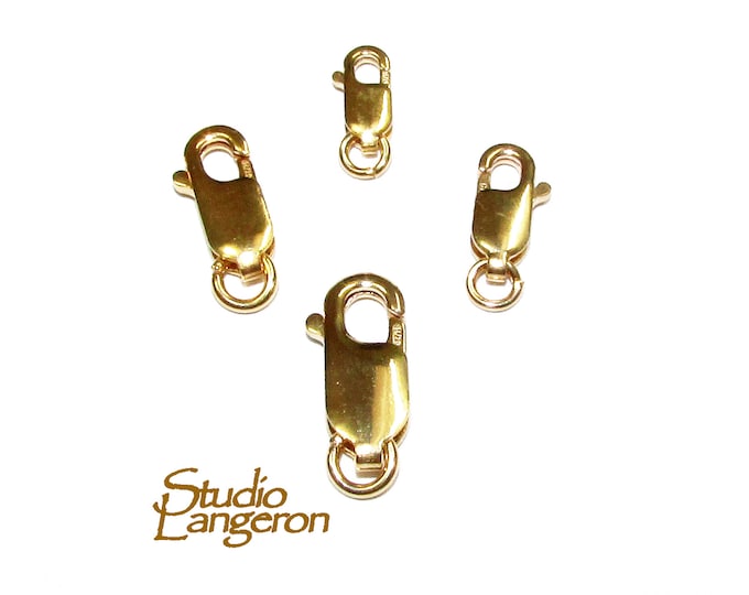 14K Yellow Gold Filled Oval Lobster Clasp size 8, 10, 12, 14 mm, Gold Filled Clasp, Lobster clasp, Jewelry making, 14K Gold Filled - 1 piece