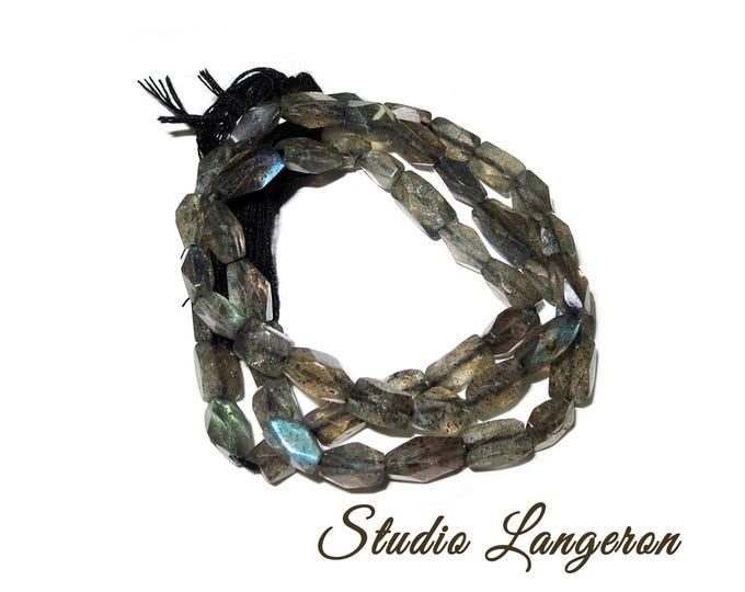 SALE!  Natural Labradorite Gemstone oval Beads 5x7 mm 1 strand 27cm (11 inch) long, Natural Larvikite, Jewelry making - 1 strand