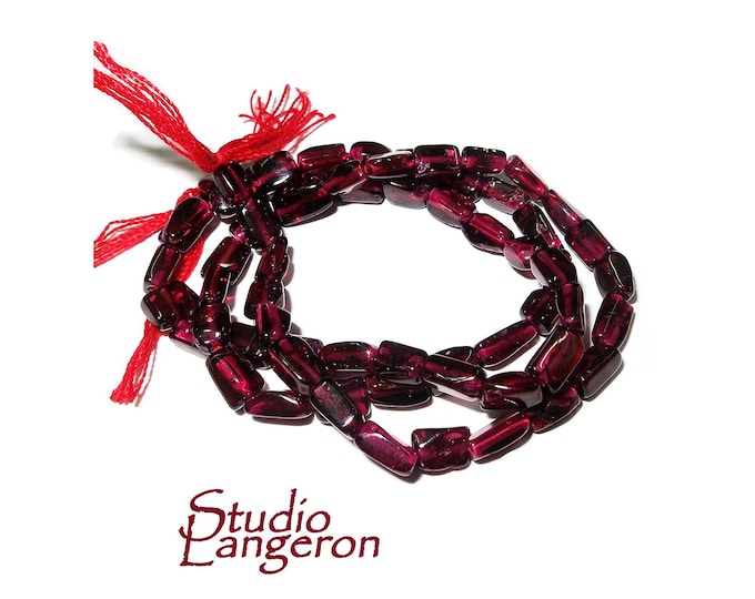 SALE!  Natural garnet Beads 3x5mm 1 strand 35cm (14 inch) long, Natural garnet, Jewelry making - 1 strand