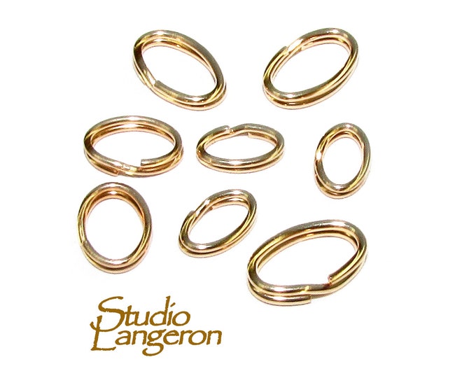 5 pcs/Pkg 14K Gold Filled Oval Split ring size 4.7x6.6 mm, 14K Gold Filled, Split ring gold filled, Jewelry making, Oval split rings