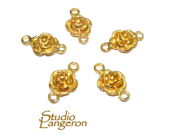 14K Gold filled link connector size 9x9 mm gold filled link component, Link connector, Gold filled, Connector, Jewelry making - 1 piece