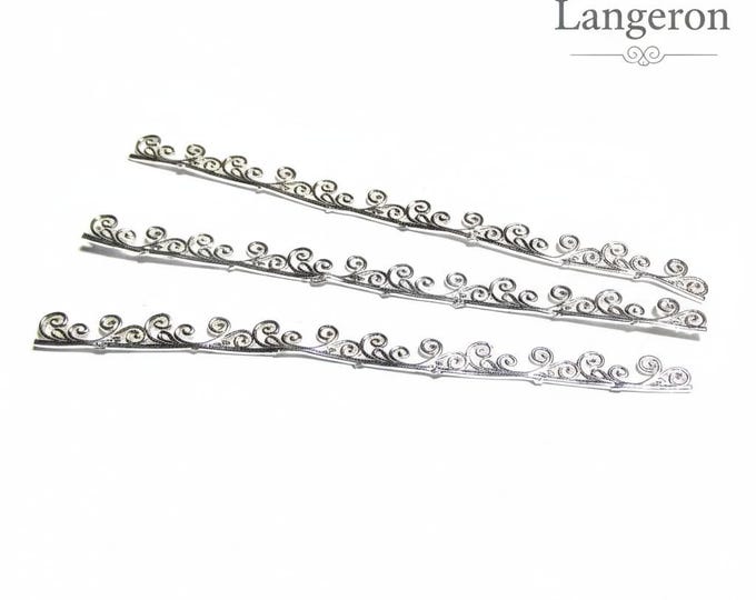 999 Fine silver Casted Bezel wire size 7.4x0.62 cm (2.9 inch), Gallery wire, Setting silver, Gallery pattern, Jewelry making - 1 piece