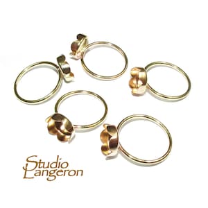 14K Yellow gold filled blank ring with flower bezel cup 10 mm size 4, 5, 6, 7, 8, Base ring, Jewelry making, bezel cup, Setting - 1 piece