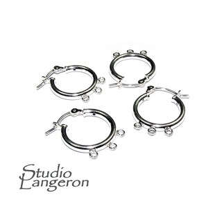 Orecchini A Cerchio In Argento 925, Tubo Rotondo Da 3 Mm, Diametro 15 Mm, Per Donna E Ragazza
