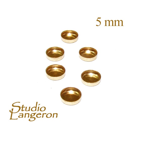 10 pcs size mm 14K Yellow gold filled Round Bezel Cup, Bezel cup, Gold  Filled bezel cup, Round bezel cups, Jewelry making, Setting