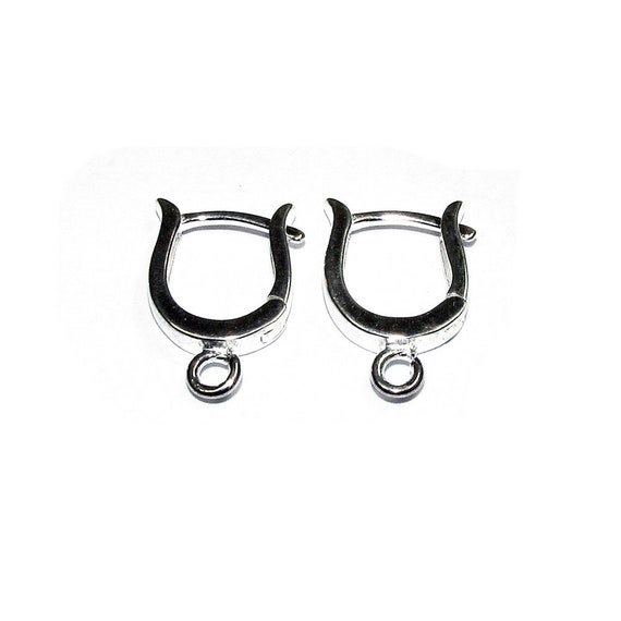 Sterling Silver Lever-back Ear Wire with Open Ring
