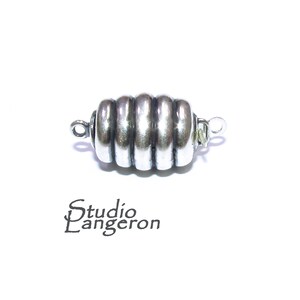 925 Sterling Silber RundEr Sicherheitsverschluss Größe 9,5x12,5 mm, Silber Perlenverschluss, Schmuckherstellung, 925 Sterling Silber, Sicherheitsverschluss - 1 Stück