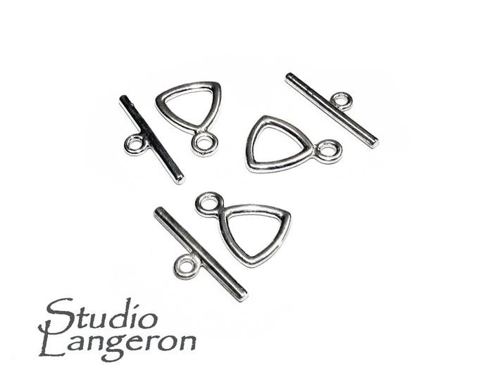 925 Sterling Silver Triangular Toggle Clasps sizes 9.0 mm, Toggle clasp, Clasp, Sterling silver, Jewelry making, Silver clasp - 1 piece