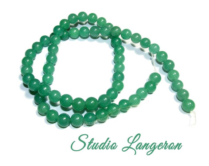 SALE!  Natural Chalcedony Gemstone round Beads 6mm 1 strand 40cm (16 inch) long, Natural Chalcedony, Jewelry making - 1 strand