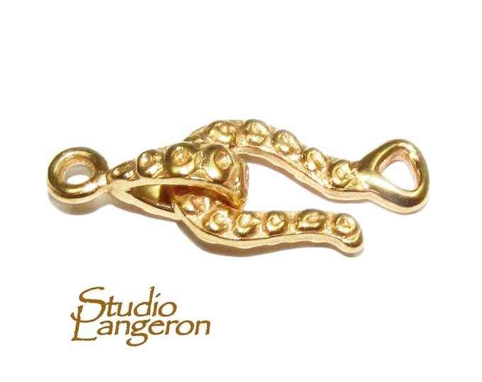 14K Yellow Gold filled Hook Eye Clasp 22x8.5 mm, Gold Filled, Hook Eye clasp, Clasp findings, Jewelry making, Gold Filled clasp - 1 piece