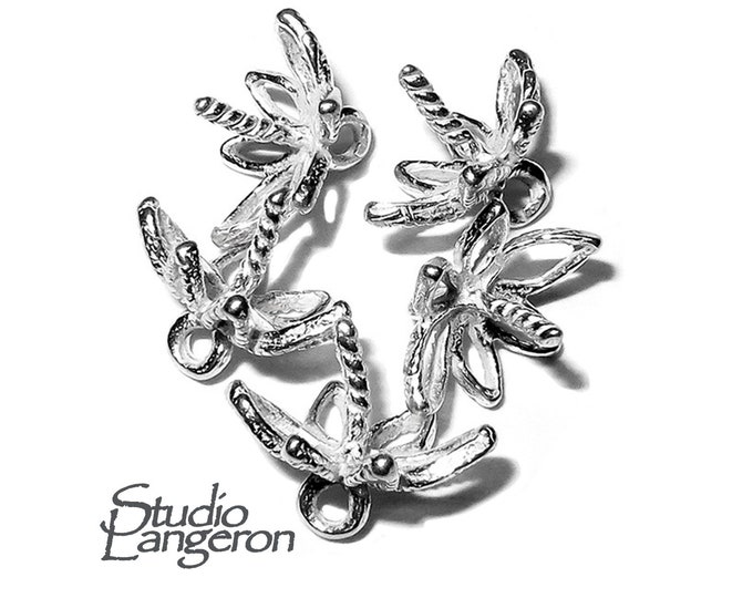 925 Sterling silver decorative shiny bead caps, jewelry making, flower bead caps, silver bead caps, sterling silver, bead caps - 1 piece