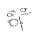 925 Sterling Silver Toggle Clasps Sizes 7.5, 9.0, 12.5 Mm, Toggle Clasp ...