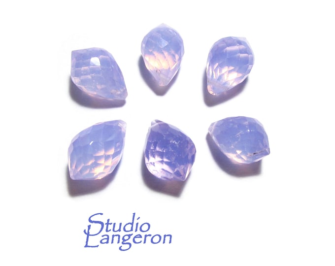 Natural Lavender Teardrop faceted Beads size 10x7 mm, Lavender Gemstone, Jewelry making, Natural Gemstone Teardrop beads - 1 piece