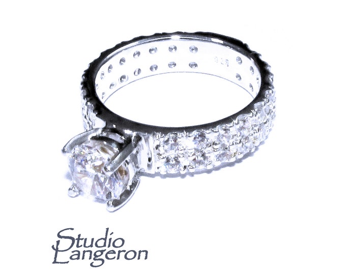 Statement White topaz ring 925 sterling silver size 5 1/2, Handmade ring, single copy, Sterling silver, Natural White topaz, White gemstone
