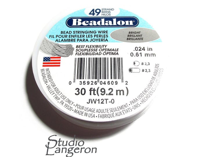Beading wire Beadalon 49 Strand size 0.61 mm silver color, Wire, Beadalon, Beading wire, Beading, Silver wire - 1 spool
