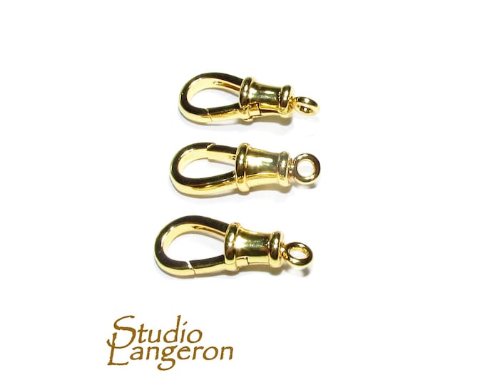 14K Yellow gold filled Albert swivel clasp 17mm with closed ring, Gold filled clasp, Albert clasp, 14K Gold filled, Jewelry making - 1 piece