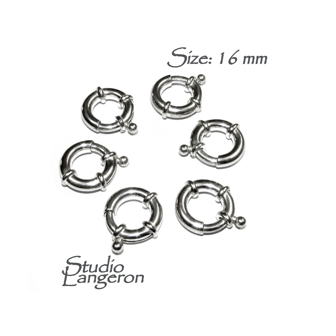 Anneaux Porte-clés Ovales Argent 925 (lot 2) 10x7mm Pour Création