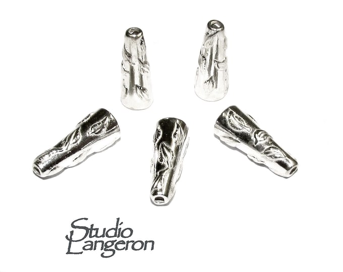 925 Sterling silver Small Bead Cones, Beading, Bead cone, Sterling silver, Jewelry making, Lariat, End caps, Silver cone - 1 pair (2 pieces)