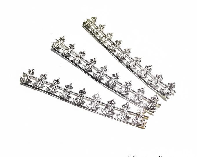 999 Fine silver Casted Bezel wire size 7.5x1.1 cm (2.9 inch), Gallery wire, Setting silver, Gallery pattern, Jewelry making - 1 piece