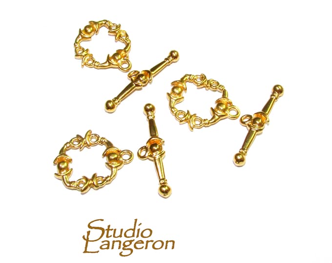 14K Yellow Gold filled Toggle Clasps size 14.5 mm, Gold Filled Toggle clasp, Jewelry making, Gold Filled clasp, Clasp toggle - 1 piece