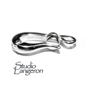 925 Sterling Silver Hook Eye Small Magnetic Clasps, Silver clasp, Hook eye clasp, Clasps, Jewelry making, Silver clasp - 1 piece