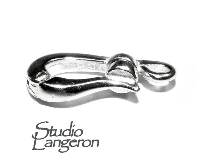 925 Sterling Silver Hook Eye Small Magnetic Clasps, Silver clasp, Hook eye clasp, Clasps, Jewelry making, Silver clasp - 1 piece