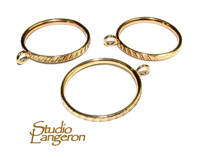 14K Yellow gold filled texture blank ring with loop size 4, 5, 6, 7, 8, base ring, Gold filled, ring with loop, Jewelry making - 1 piece