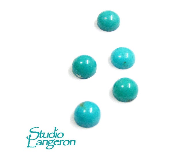 3 mm Turquoise Cabochon Natural Gemstone Calibrated Size, Turquoise Gemstone, Natural gemstone, Round cabochon, Jewelry making - 1 piece