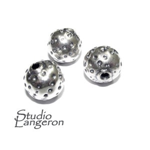 925 cuentas hechas a mano de plata esterlina BB15, Fabricación de joyas, cuentas de plata, cuentas, cuentas hechas a mano, cuentas decorativas, Cuentas originales - 1 pieza