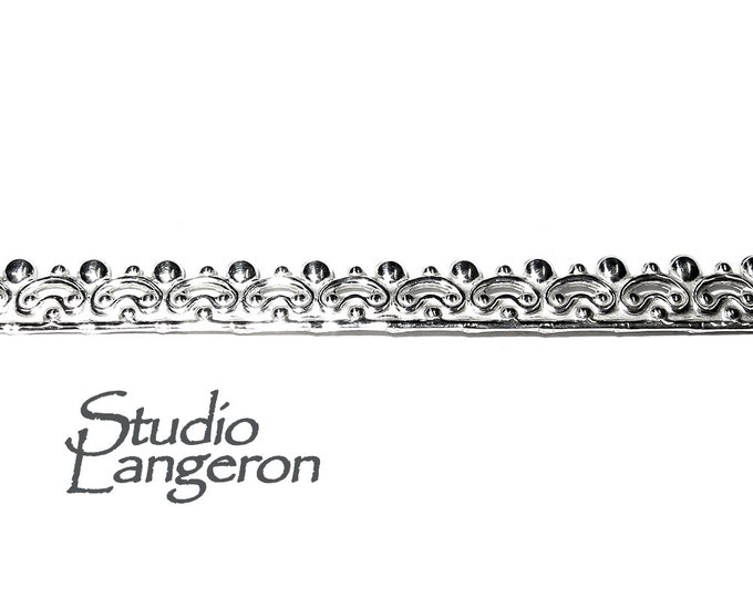 935 Argentium Silver Gallery wire 1291H, Gallery ribbon, Gallery pattern, Argentium silver, Jewelry making, Setting - 4 inch (10 cm)