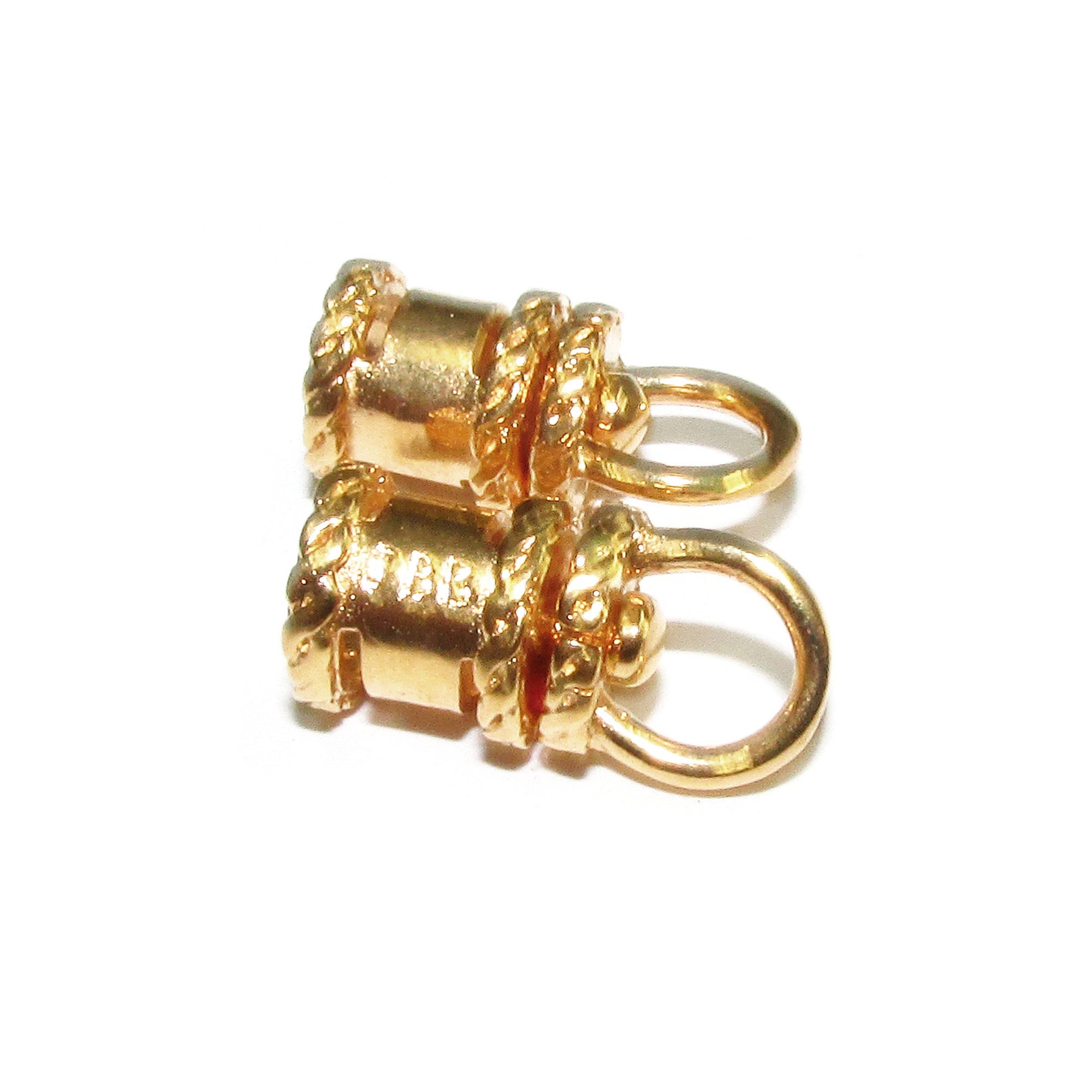 14K Yellow Gold Filled Cord End Cap Rotating Size 4.0 Mm Gold Etsy